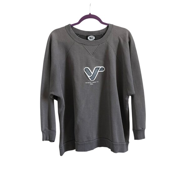 Vans Van Doren 1966 Gray Logo Sweatshirt Men’s XL Vintage-Inspired Crewneck - Picture 1 of 7